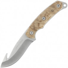 8 inch Wooden Deluxe Knive With Gut Hook and Case (372)