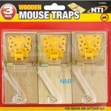NTI Mouse traps 3 Pack cheese Wood