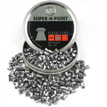 RWS Super H Point Hollow Point .177 calibre air gun pellets 4.50mm, 7.20 grains tin of 500
