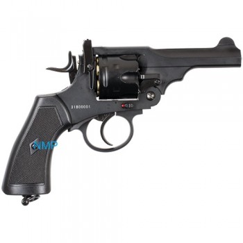Webley MKVI Police 4 inch Revolver Black 12g co2 Air Pistol .22 Calibre Pellet version .455