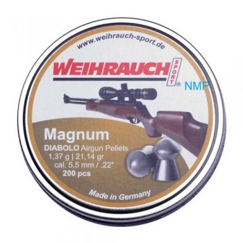 Weihrauch Diablo Magnum .22 calibre 5.51mm 21.14 Grains tin of 200
